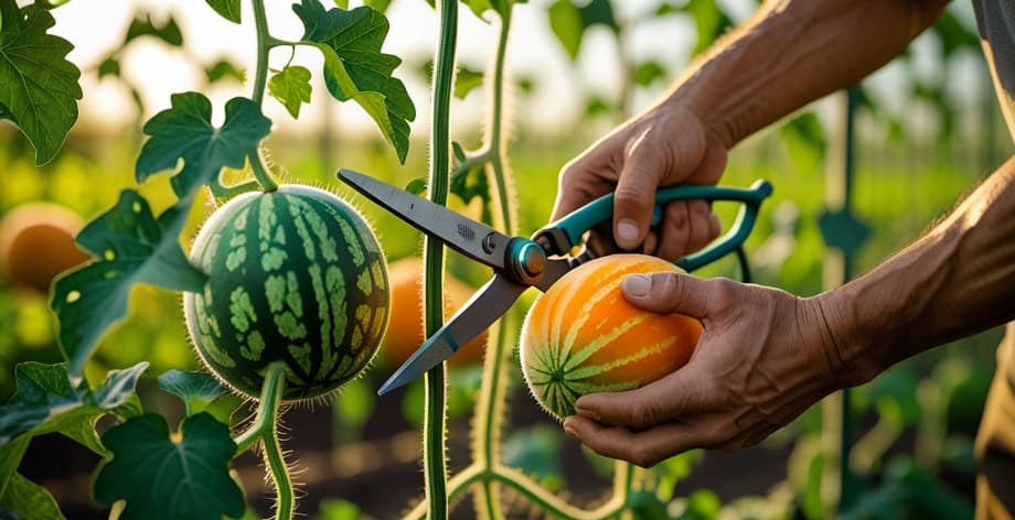 Cómo podar melones del huerto