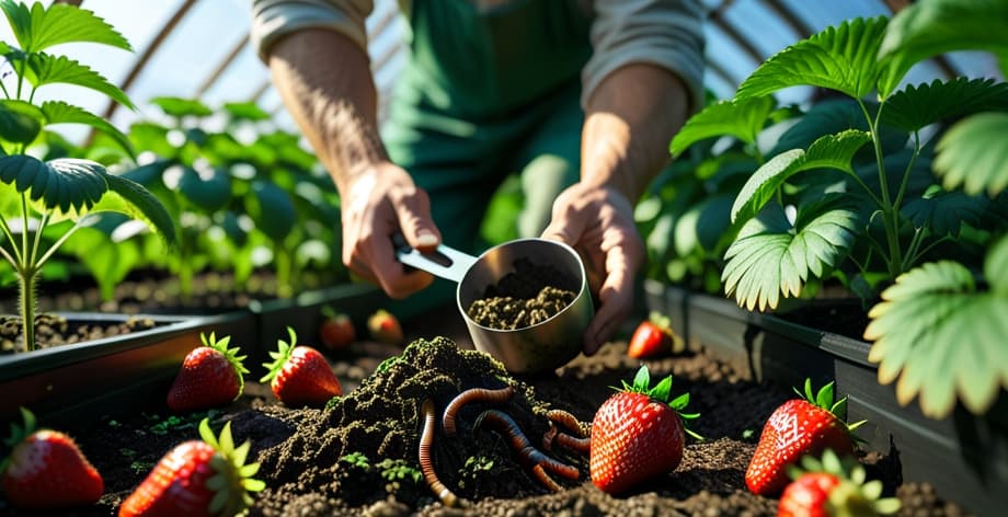 Fertilizar fresas con humus de lombriz: guía completa y dosis