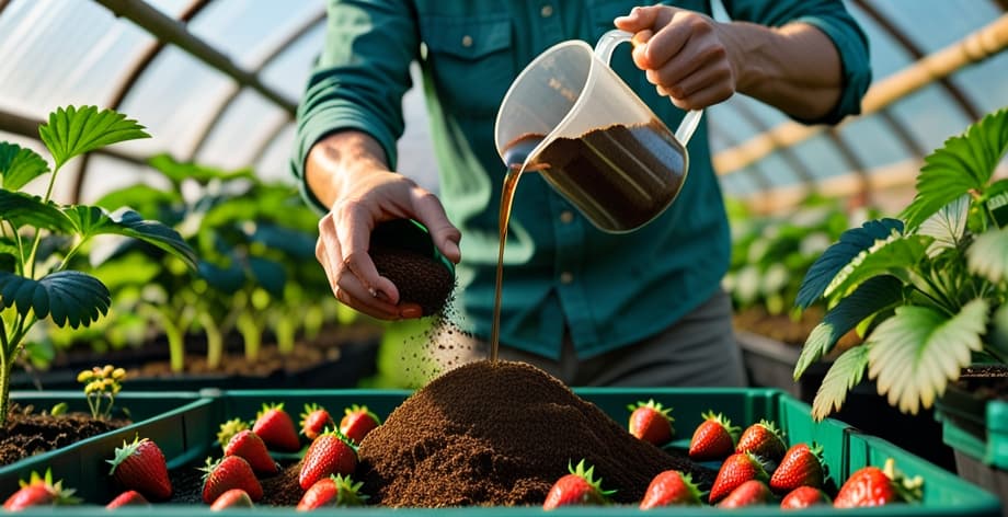 Fertilizar fresas con posos de café: guía completa y dosis